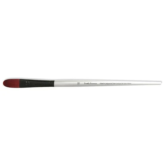 Simply Simmons Extra-Firm Synthetic Long Handle Filbert 10