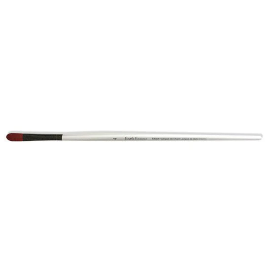 Simply Simmons Extra-Firm Synthetic Long Handle Filbert 4