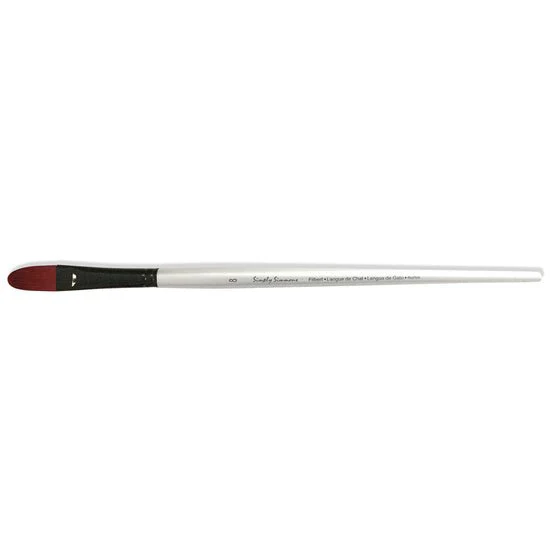 Simply Simmons Extra-Firm Synthetic Long Handle Filbert 8