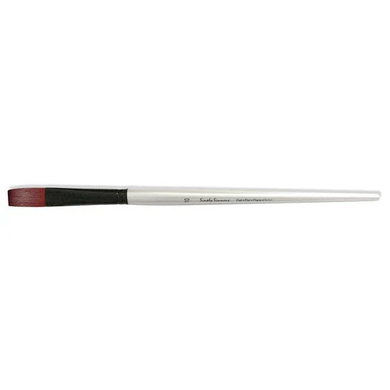 Simply Simmons Extra-Firm Synthetic Long Handle Flat 10