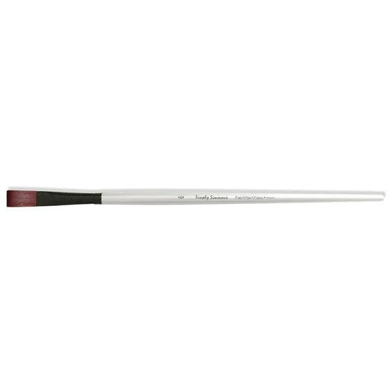 Simply Simmons Extra-Firm Synthetic Long Handle Flat 6