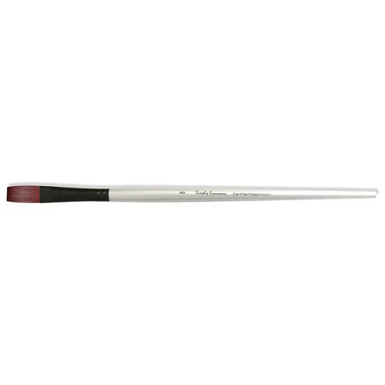 Simply Simmons Extra-Firm Synthetic Long Handle Flat 8