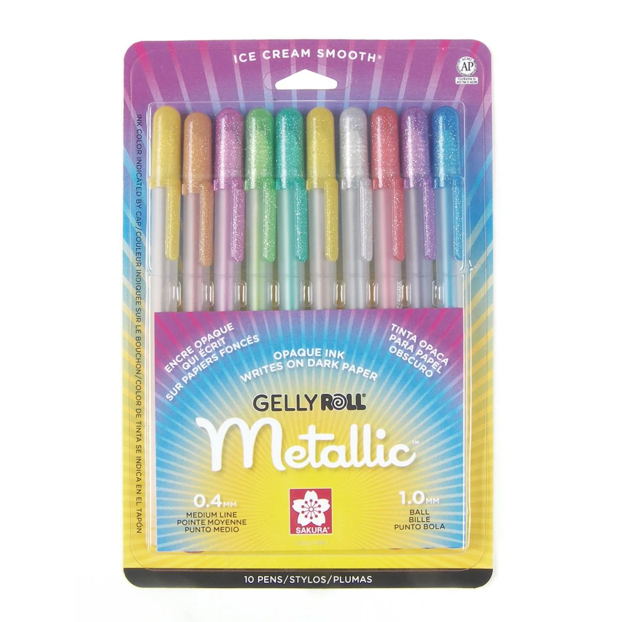 Gelly Roll Metallic - 08 Medium - Point Pen Set of 10