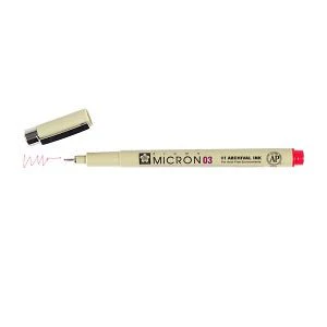 Sakura Pigma Micron Pen 03 (.35mm) Red