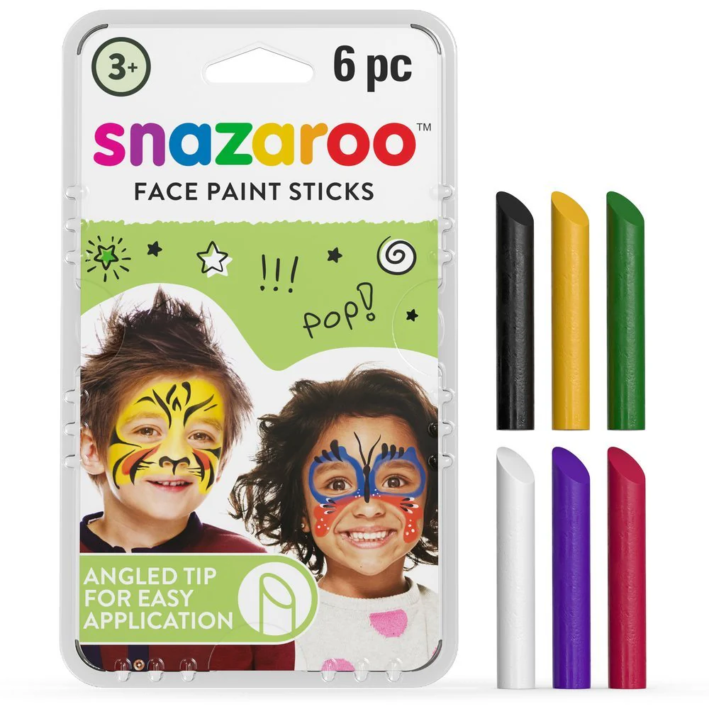 Snazaroo Rainbow Face Paint Sticks - Set of 6