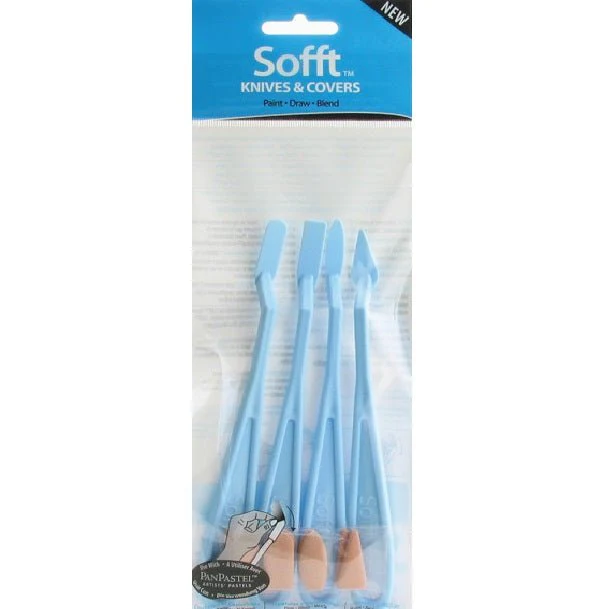 Sofft Tools 4-Pack Assorted Knives with 8 Covers