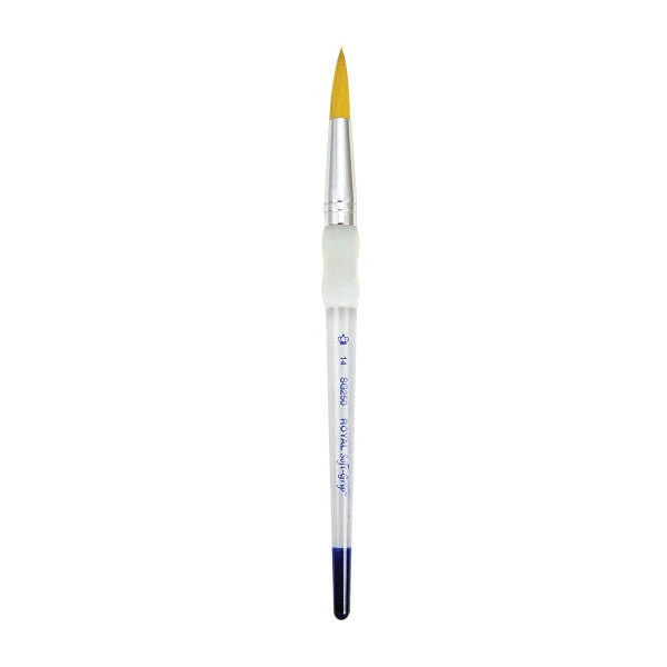 Royal Brush Soft-Grip Golden Taklon Brush, Round, 14