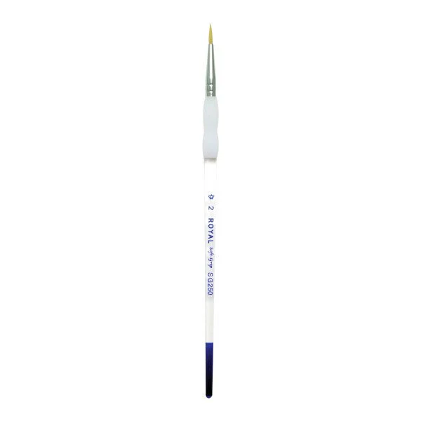 Royal Brush Soft-Grip Golden Taklon Brush, Round, 3