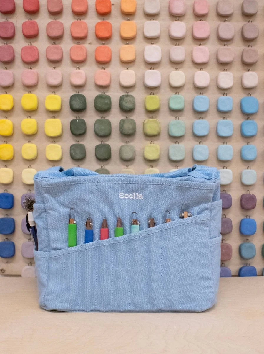 Soolla - Soolla Studio Artist Bag, Blue Skies, Craft Tote Bag - Image 3