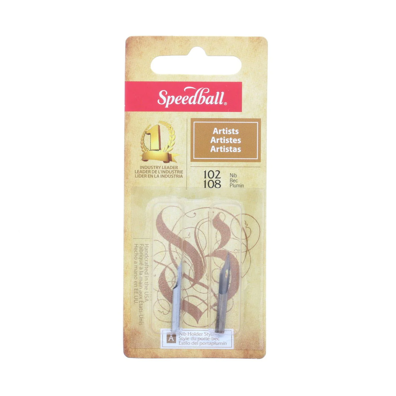Speedball Pen Nib 2-pack - 102 Crow Quill Nib & 108 Flexible Nib