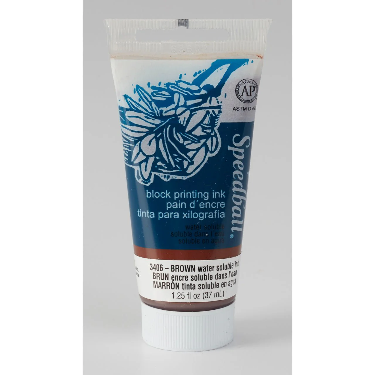 Speedball Block Printing Ink - Water Based 1.25 fl oz (37cc) Brown