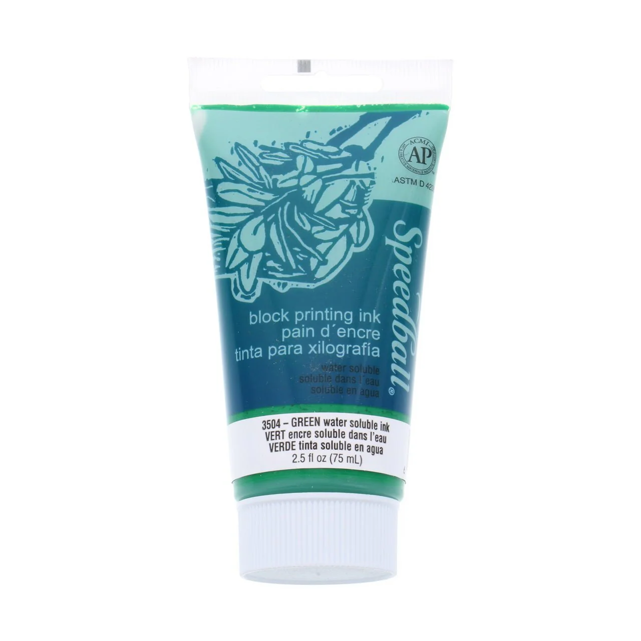 Speedball Block Printing Ink - Water Based 2.5 fl oz (75cc) Green