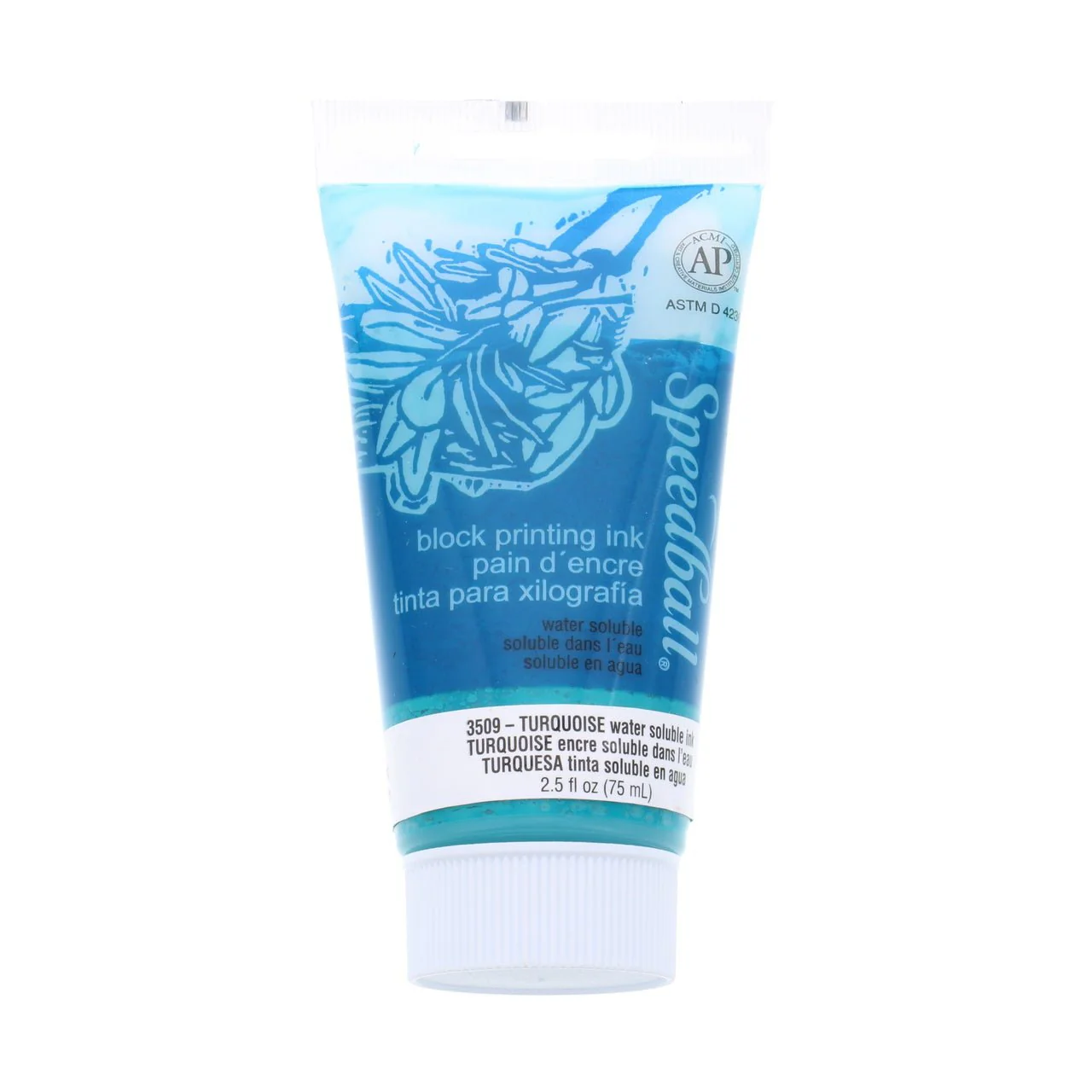 Speedball Block Printing Ink - Water Based 2.5 fl oz (75cc) Turquoise