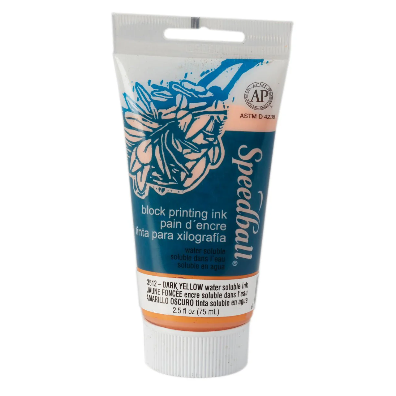 Speedball Block Printing Ink - Water Based 2.5 fl oz (75cc) Dark Yellow