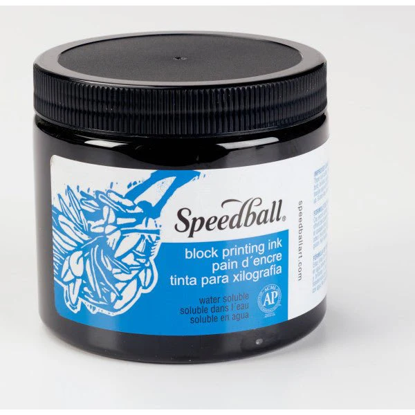 Speedball Block Printing Ink - Water Based 16 fl oz (75cc) Black