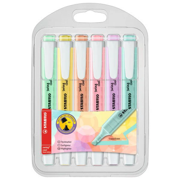 Stabilo Swing Cool Highlighter Set of 6 Pastel