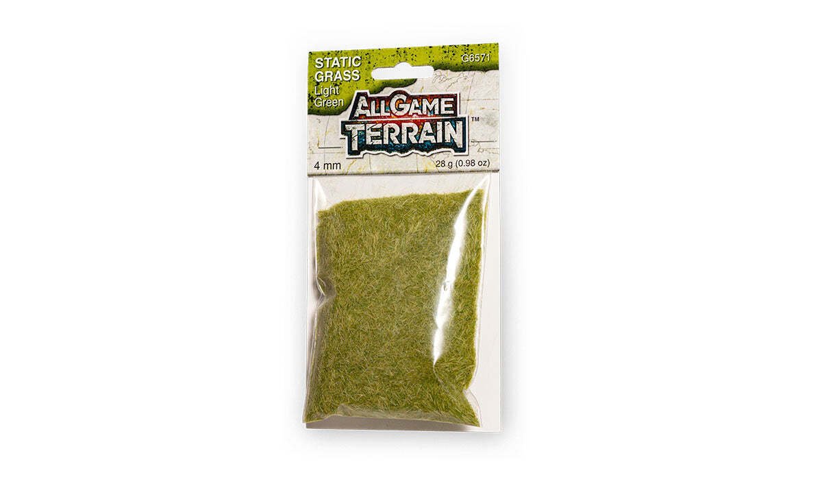 All Game Terrain - Static Grass 28 g (.987 oz) - 4 mm Light Green