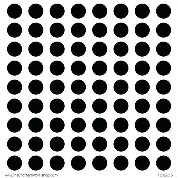 Crafters Workshop Stencil 6X6 - Circle Grid