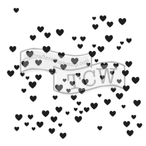 Crafters Workshop Stencil 6X6 - Micro Hearts