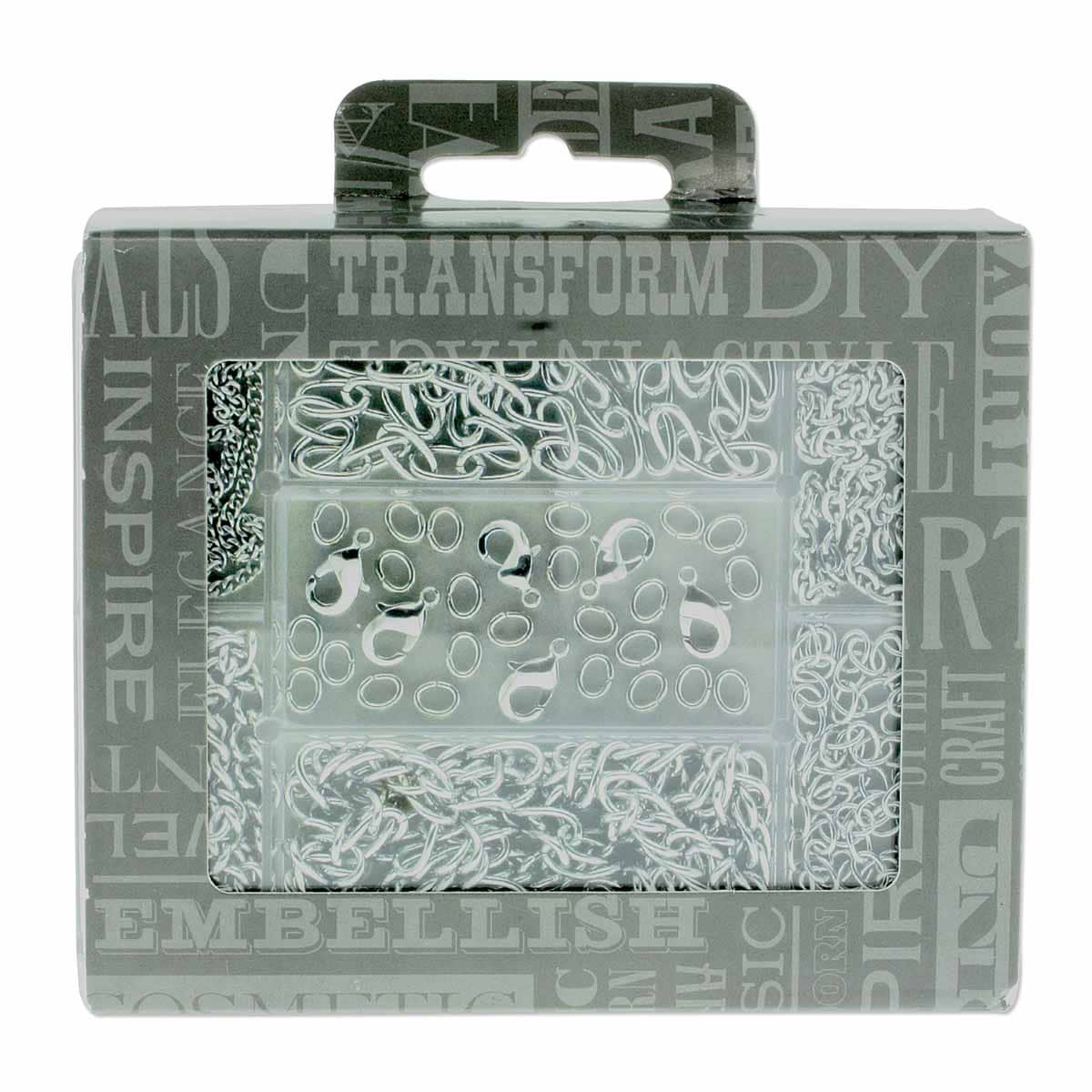 Beadsmith Stainless Steel Chain Kit (6 Chains, 6 Clasps, 24 Jump Rings)