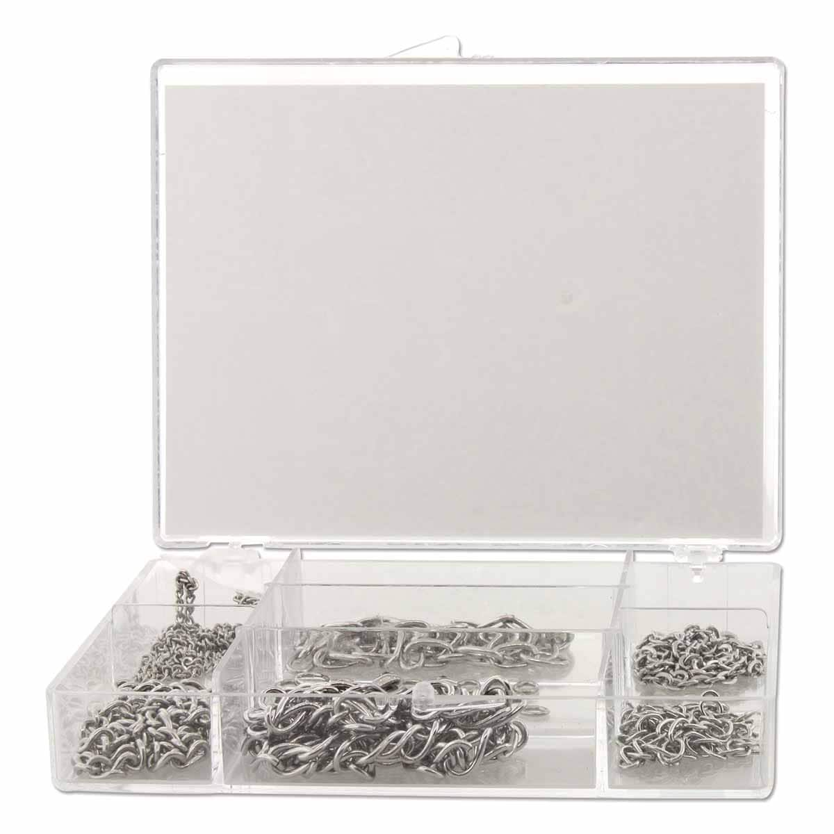 Beadsmith Stainless Steel Chain Kit (6 Chains, 6 Clasps, 24 Jump Rings) - Image 2