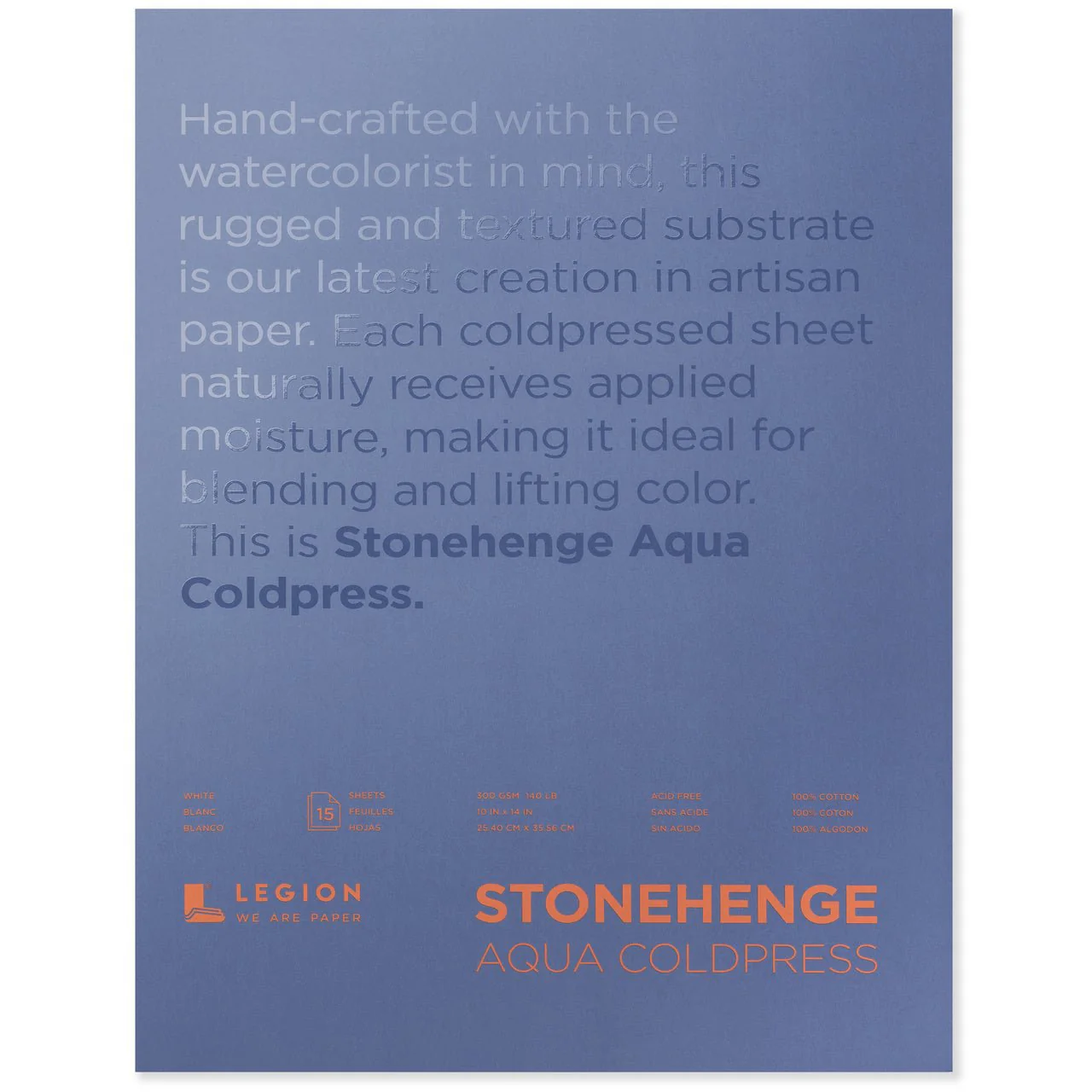 Stonehenge Aqua Watercolor Block - Coldpress 10x14 inch