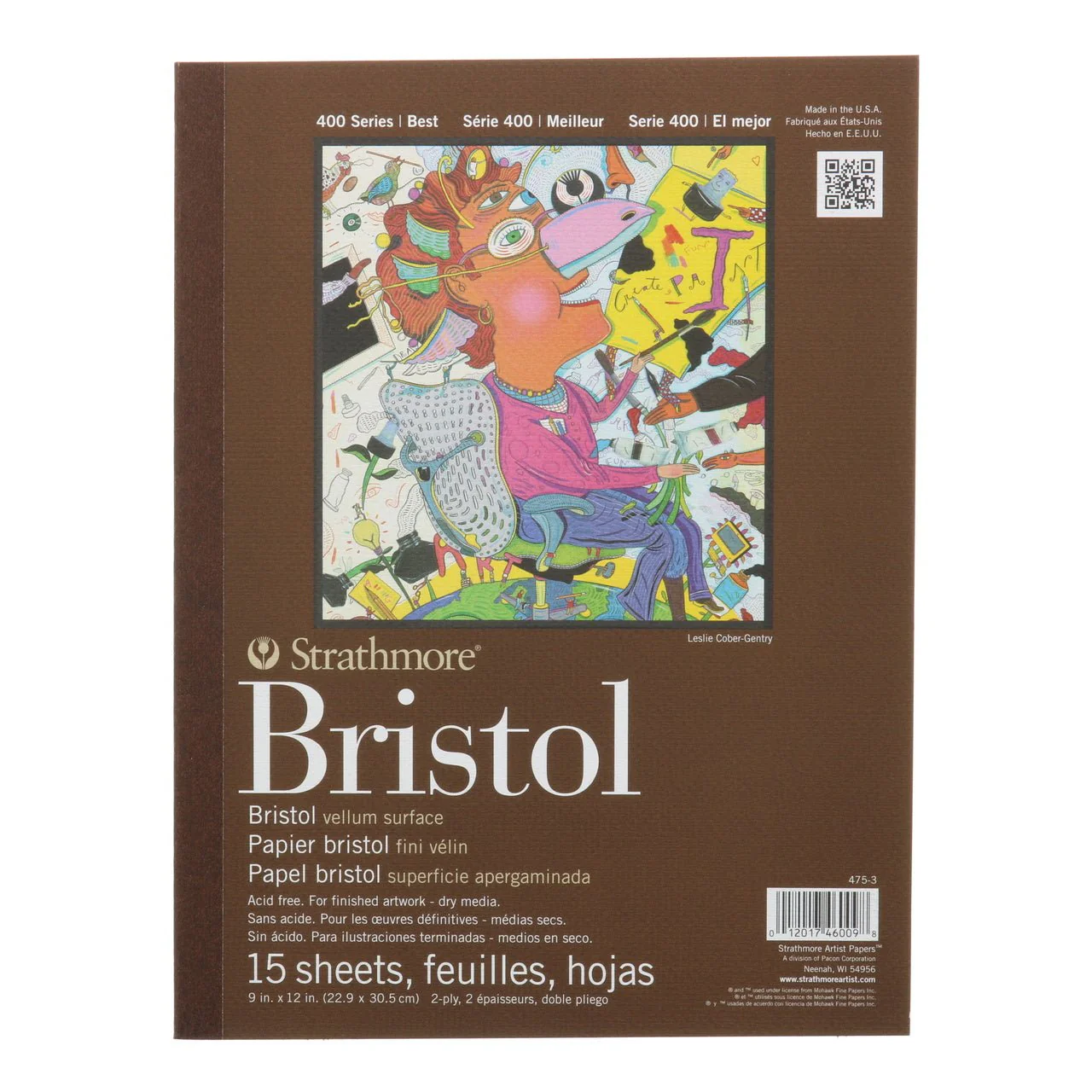 Strathmore 400 Series Vellum Bristol - 15 sheet pad - 9x12 inch