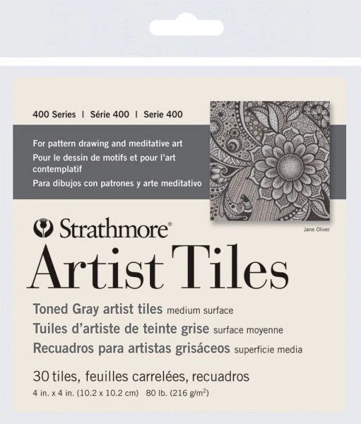 Strathmore Art Tiles Toned Grey - 4X4