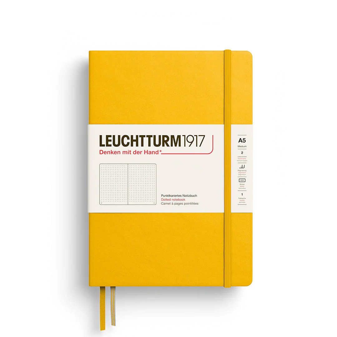 Leuchtturm1917 Hardcover Notebook - Sunflower - Medium 5.75 x 8.25 inch (A5) - 251 pages - dotted