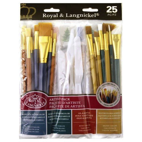 Royal Brush Super Value Brush Set - 25 Assorted Brushes