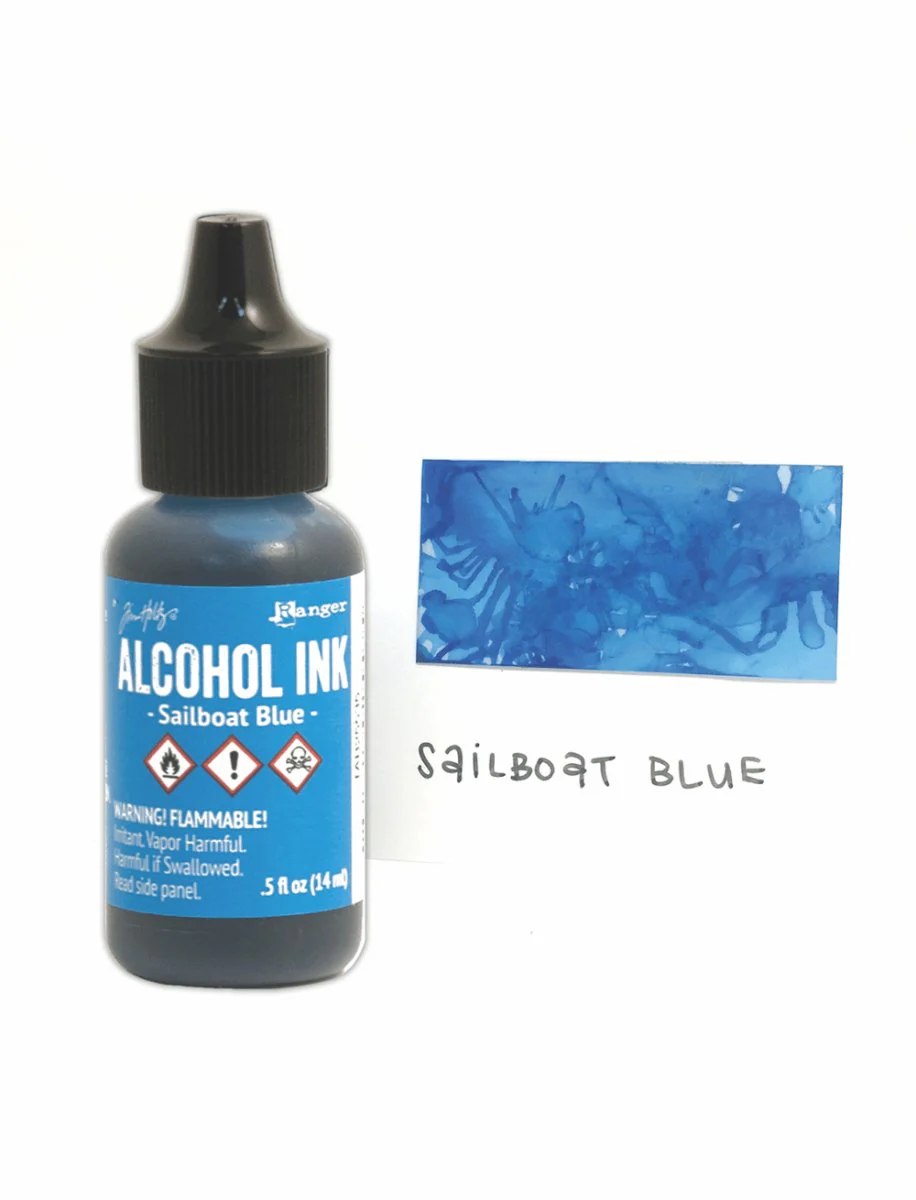 Tim Holtz Alcohol Ink .5oz - Sail Boat Blue - Image 2