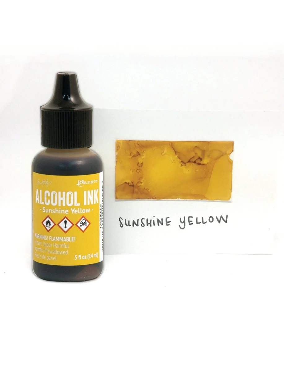 Tim Holtz Alcohol Ink .5oz - Sunshine Yellow - Image 2