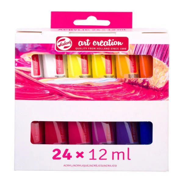 Talens Art Creation Acrylic Set - 12 ml Tubes - 24 Tube Set
