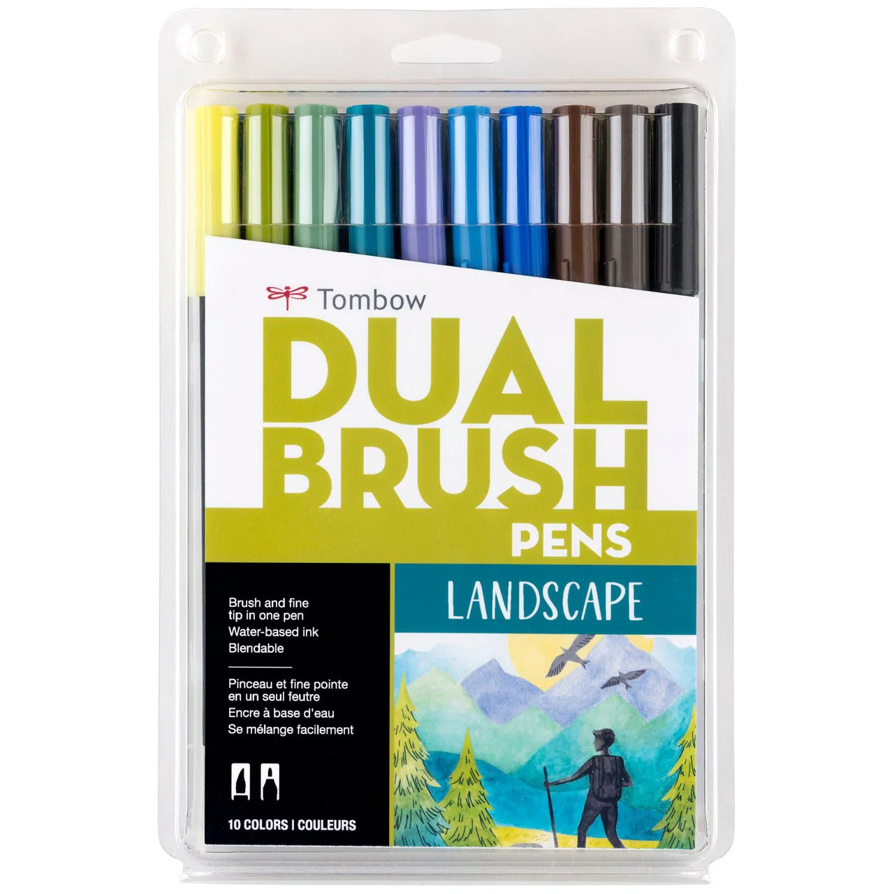 Tombow Dual Brush Marker Set of 10 - Landscape