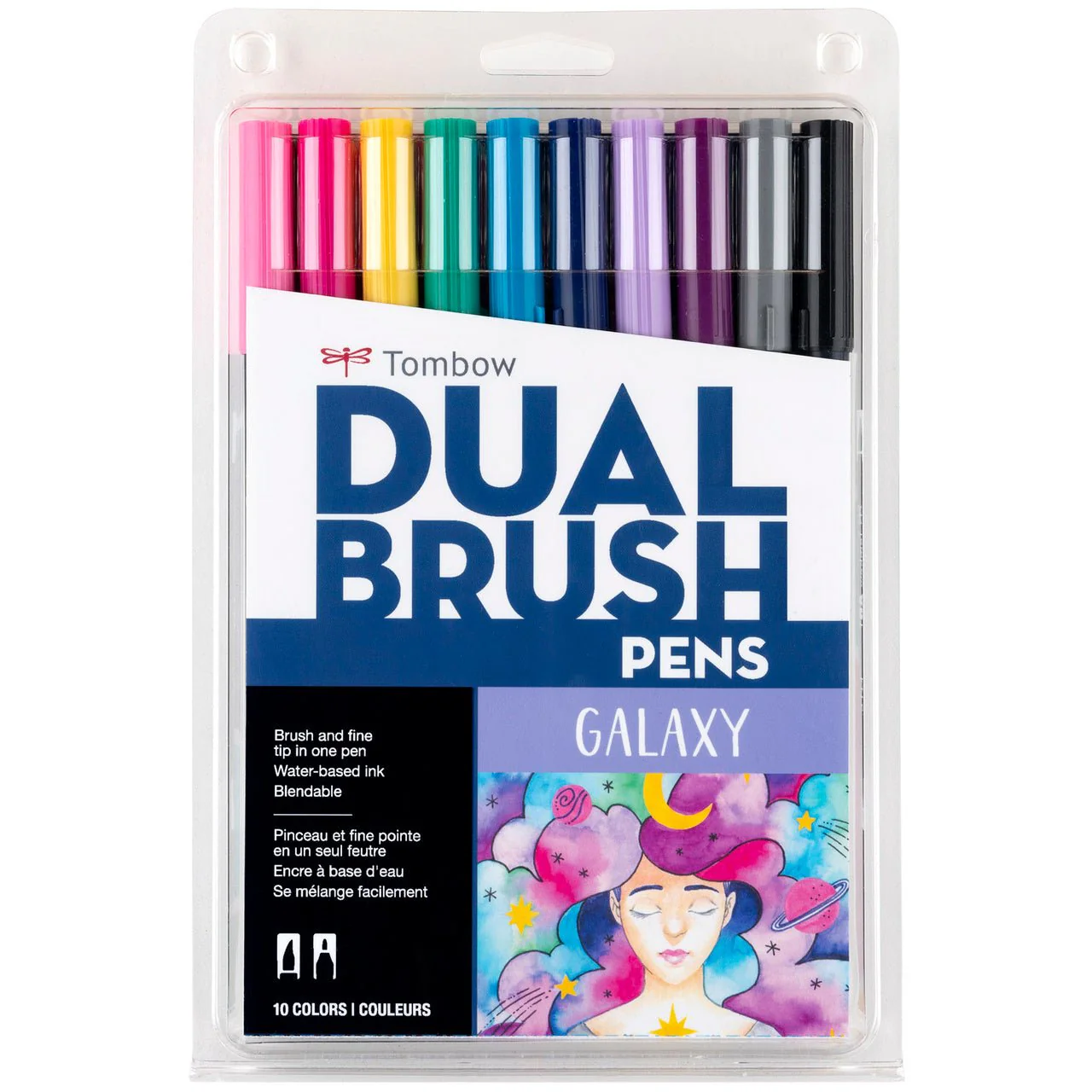 Tombow Dual Brush Marker Set of 10 - Galaxy Colors