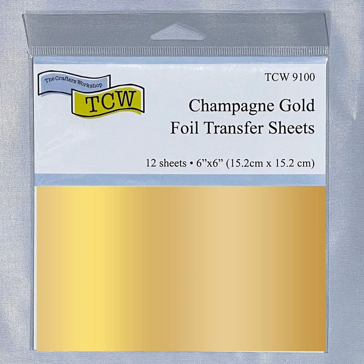 TCW Foil Transfer Sheets 6x6 - 12 Pack - Champagne Gold