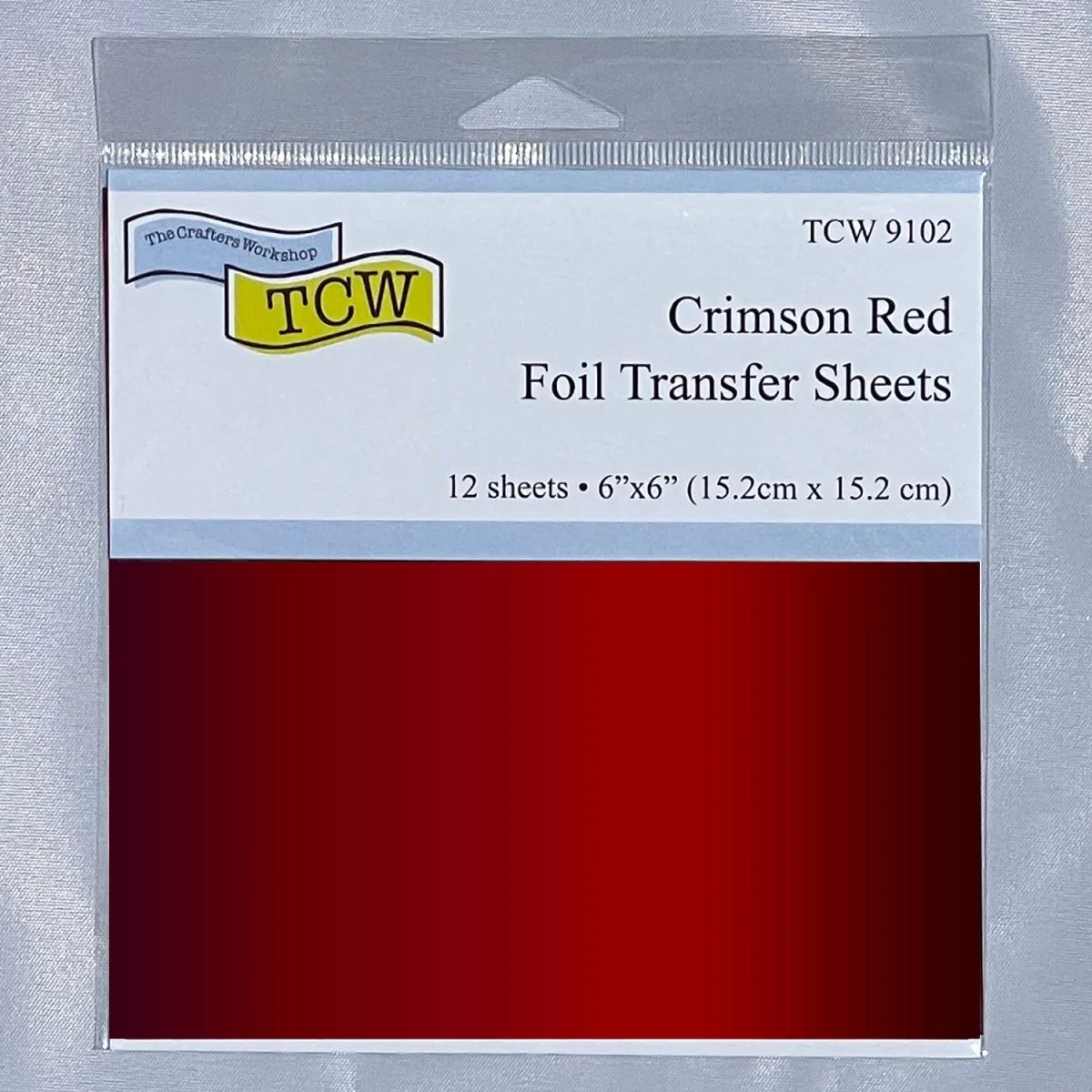 TCW Foil Transfer Sheets 6x6 - 12 Pack - Crimson Red