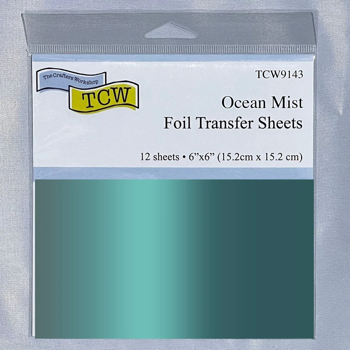 TCW Foil Transfer Sheets 6x6 - 12 Pack - Ocean Mist