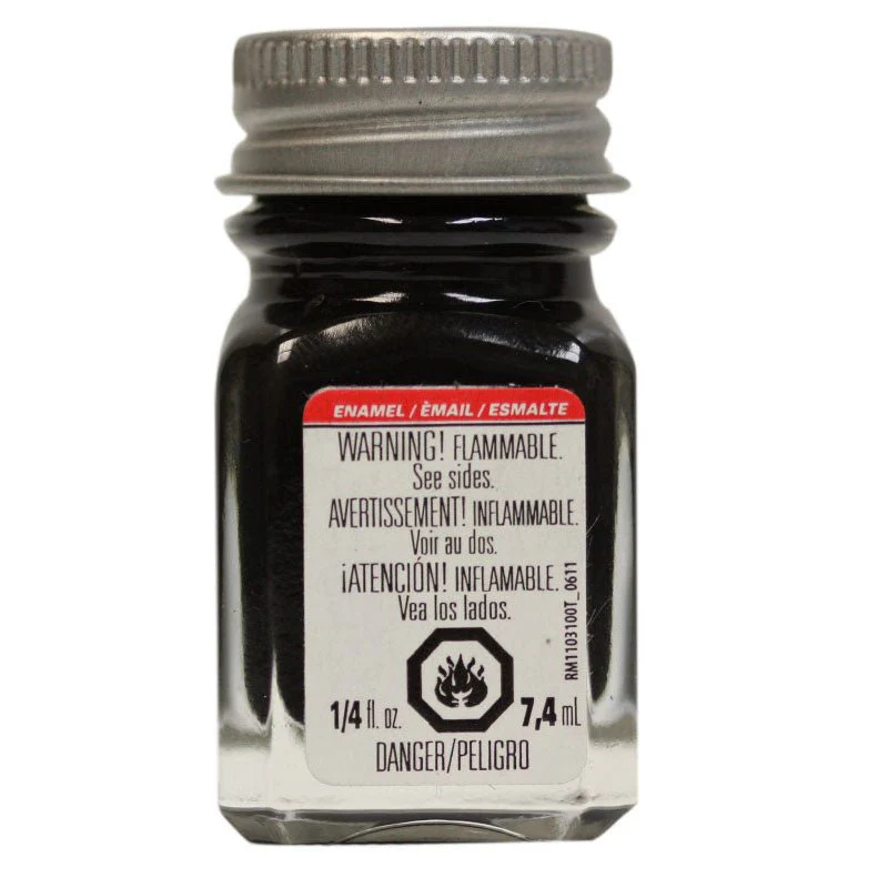 Testors Enamel .25 oz Flat Black