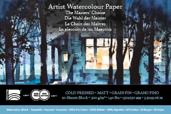 *Discontinued due to tarrifs* Baohong - The Masters Choice - Watercolor Paper Block - 5.91" x 9.06" - 140 lb Cold Press
