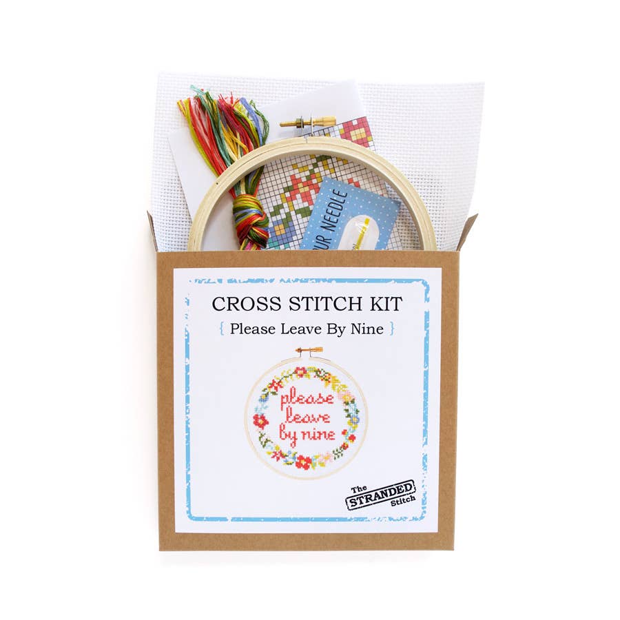 The Stranded Stitch - Please Leave By Nine Cross Stitch Kit - Image 3