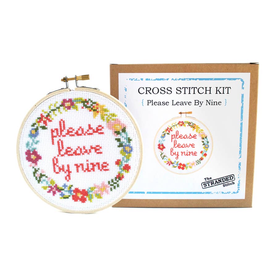 The Stranded Stitch - Please Leave By Nine Cross Stitch Kit - Image 4