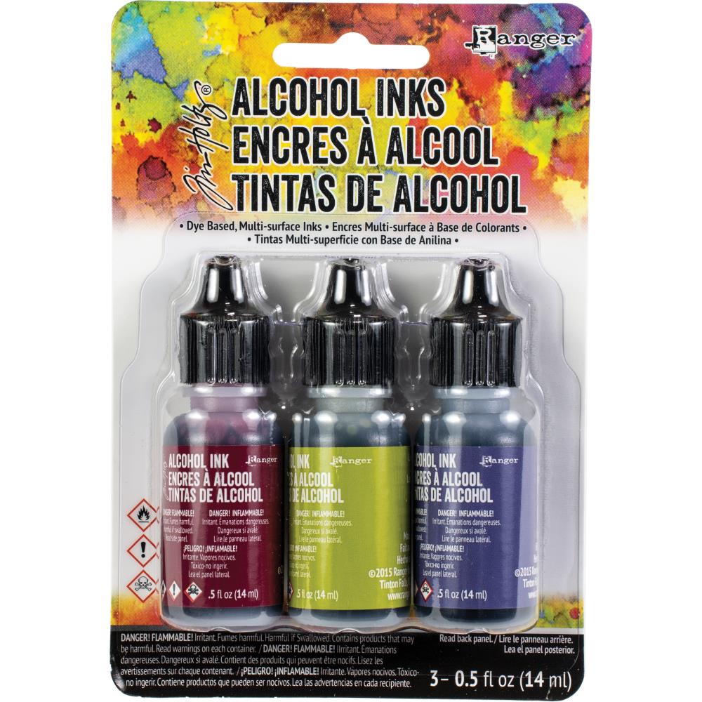 Tim Holtz Alcohol Ink Set of 3 - Farmers Market (Cranberry, Lettuce, Eggplant)