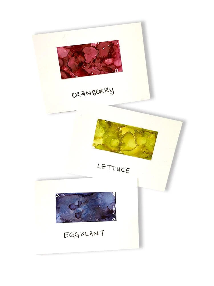 Tim Holtz Alcohol Ink Set of 3 - Farmers Market (Cranberry, Lettuce, Eggplant) - Image 2
