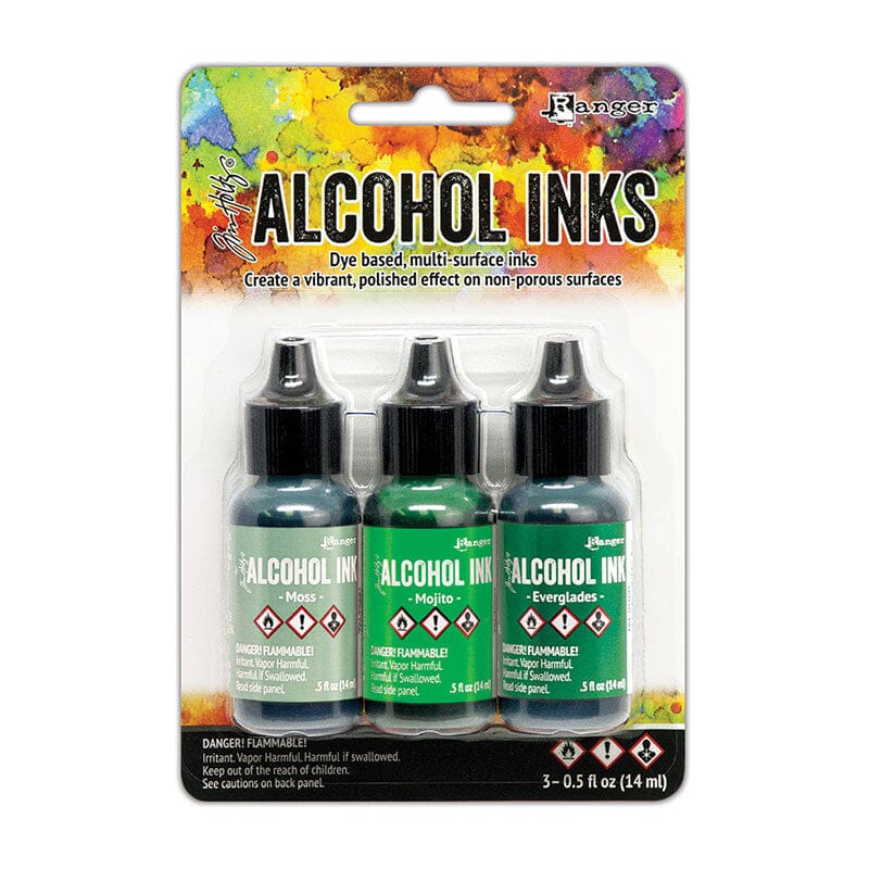 Tim Holtz Alcohol Ink Set of 3 - Mint/Green Spectrum