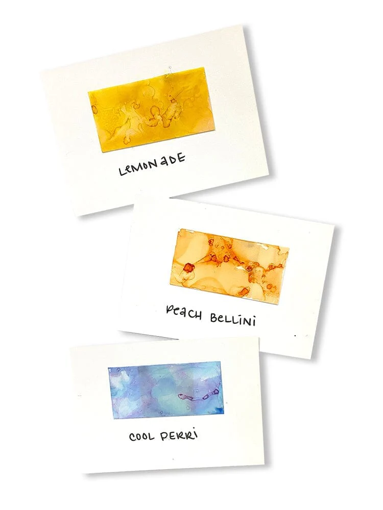 Tim Holtz Alcohol Ink Set of 3 - Wildflowers (Lemonade, Peach Bellini, Peri) - Image 2