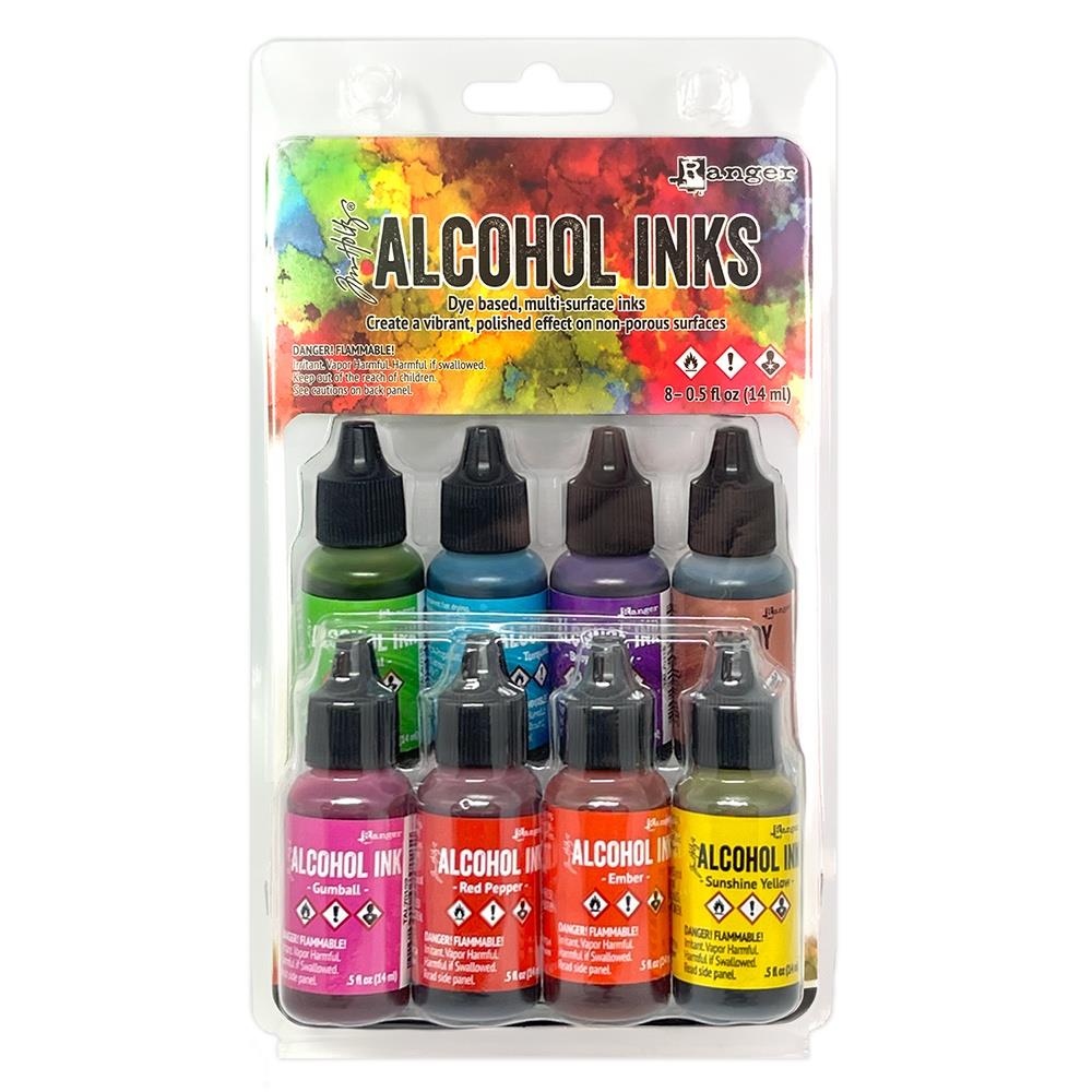 Tim Holtz Alcohol Ink Set of 8 -  Spectrum Bright
