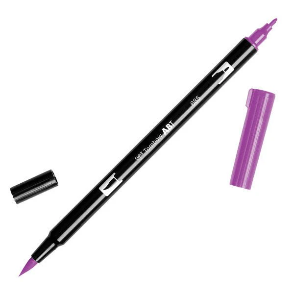 Tombow Dual Brush Pen 685 Deep Magenta