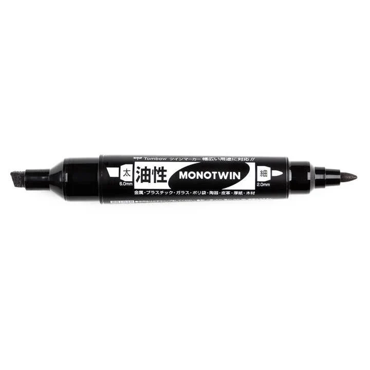 Tombow Mono Twin Marker - Bold, Black