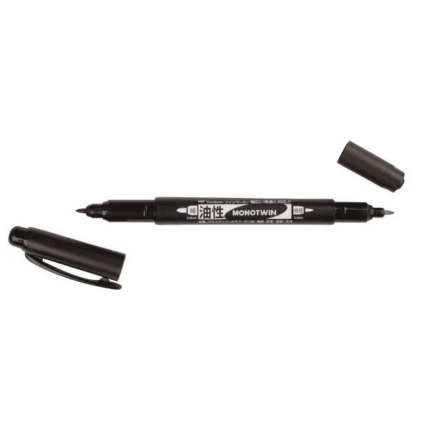 Tombow Mono Twin Marker - Fine, Black